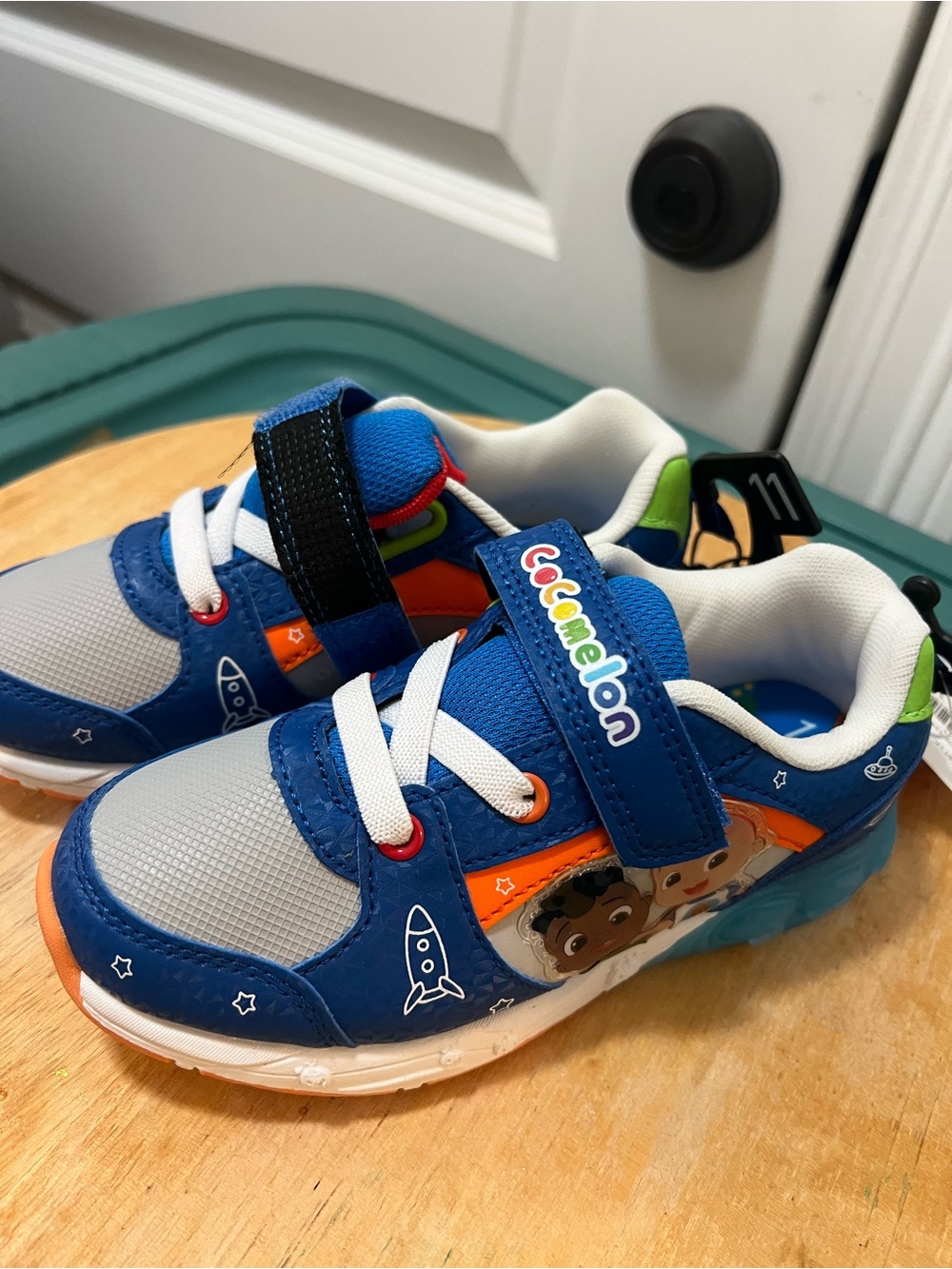 Cocomelon Blue & Gray Kids Light-Up Sneakers